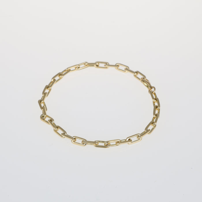 Bracciale a Catena in Oro Giallo 18kt con Chiusura a Moschettone