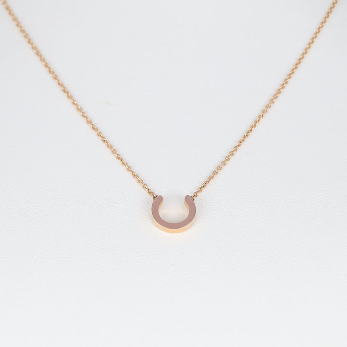 Pendente in Oro Rosa 18 Carati con Motivo a "C"