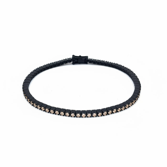 Bracciale Uomo Tennis Diamanti Brown