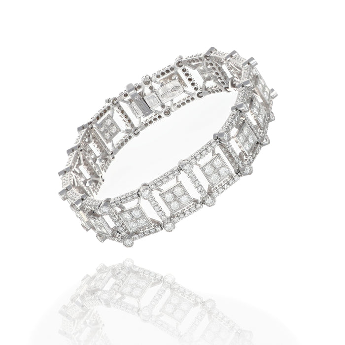 Bracciale - Parure "T Collection" in Oro Bianco con Diamanti