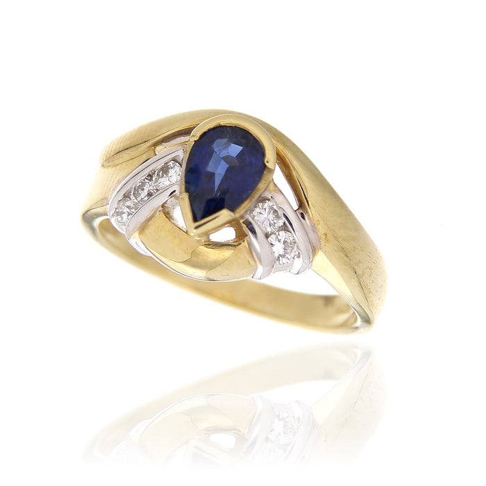 Anello Blu Drop