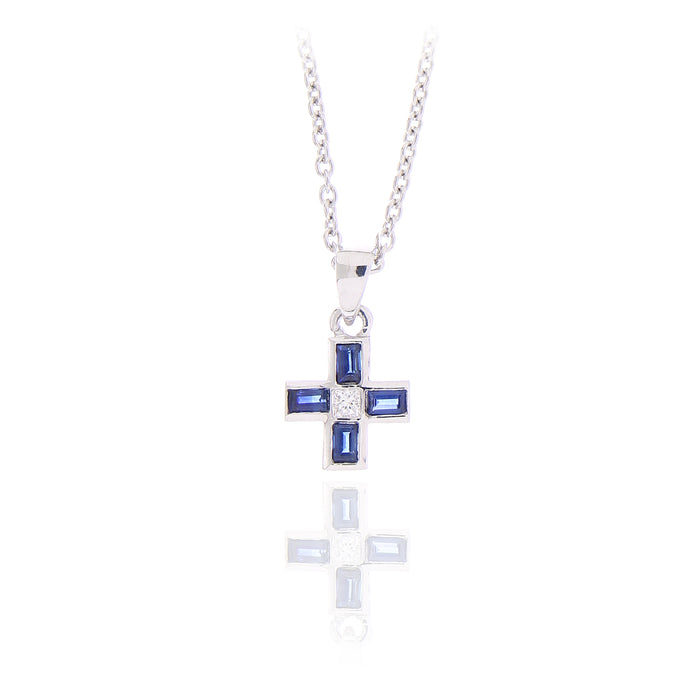 Ciondolo Blue Little Cross