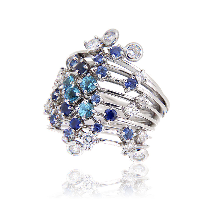 Anello Blu Wave