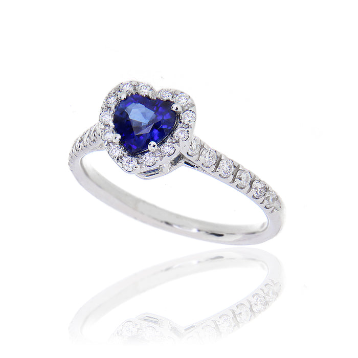 Anello Blu Heart