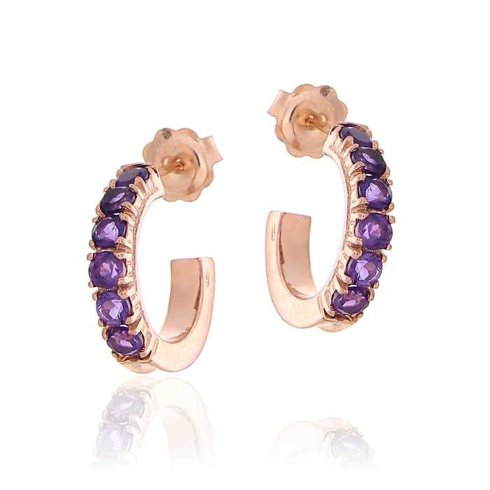Orecchini Caramella Violet 9Kt