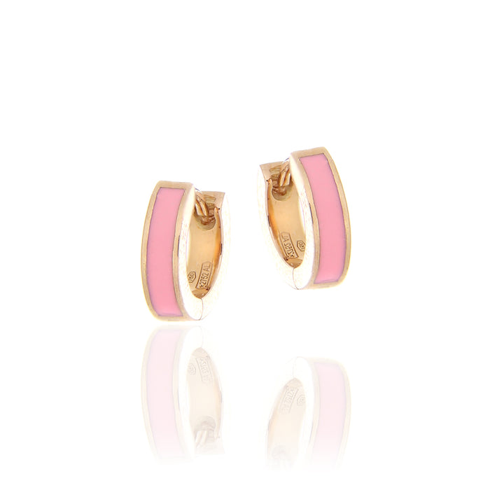 Orecchini Fluo Circle Pink