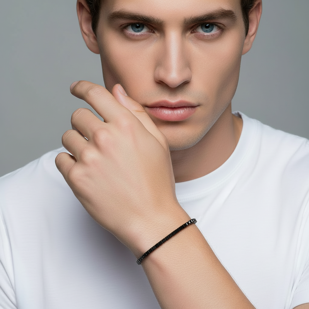 Bracciale Uomo Tennis Titanio