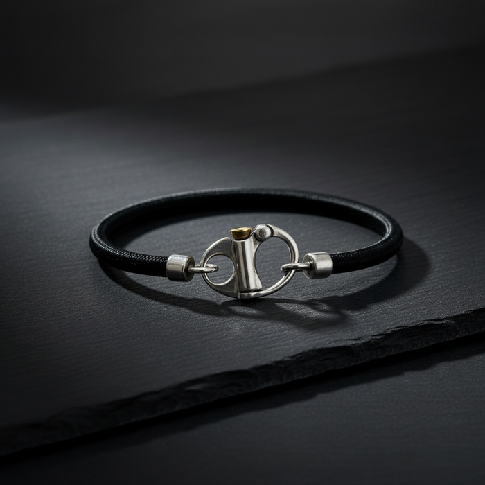 Bracciale Uomo  Moschettone Argento