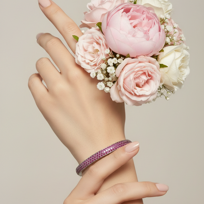 Bracciale Elegant Rose & White