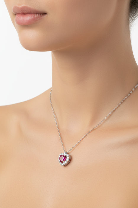 Ciondolo Cuore Rubino