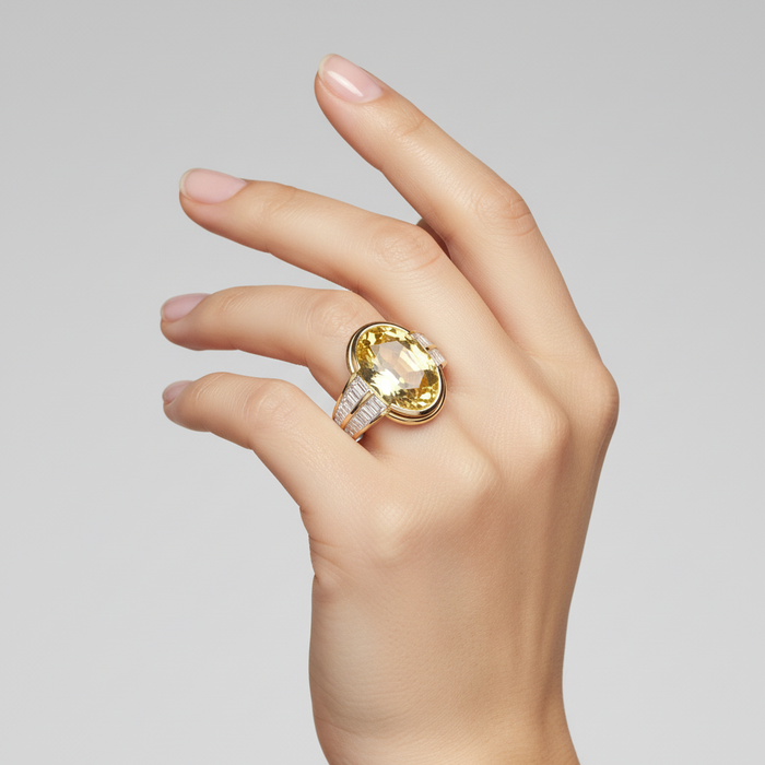 Anello Zaffiro Tu sei il mio Sole