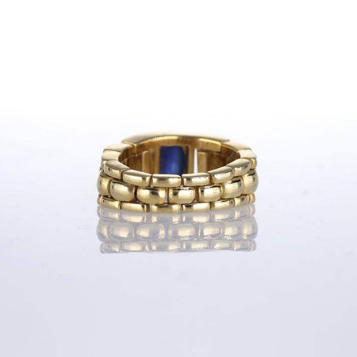 Anello in Oro Giallo 18kt con Zaffiro Centrale