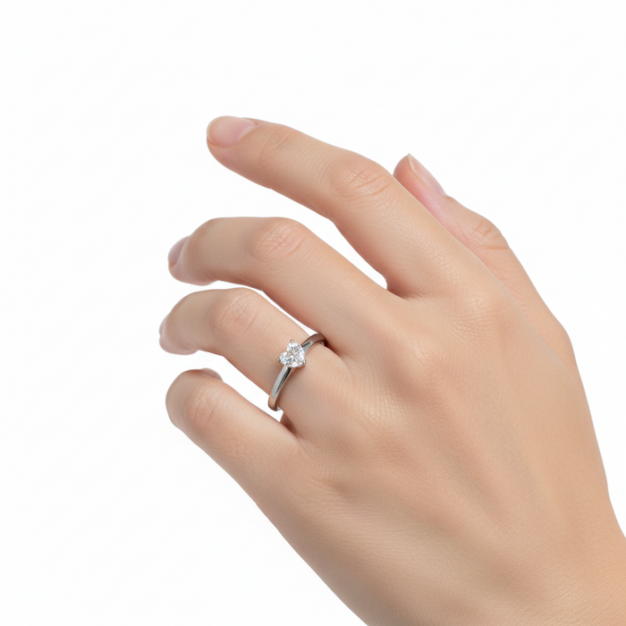 Anello Solitario Heartbit