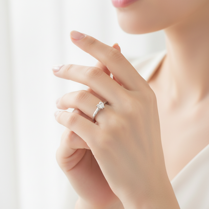 Anello Solitario  Heartbit