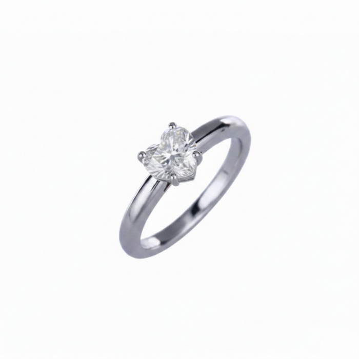 Anello Solitario  Coeur