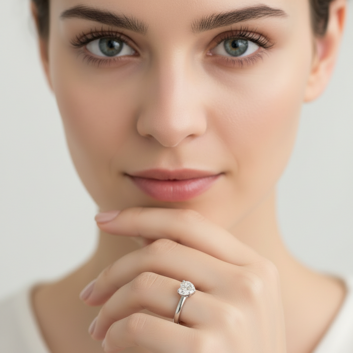 Anello Solitario  Coeur