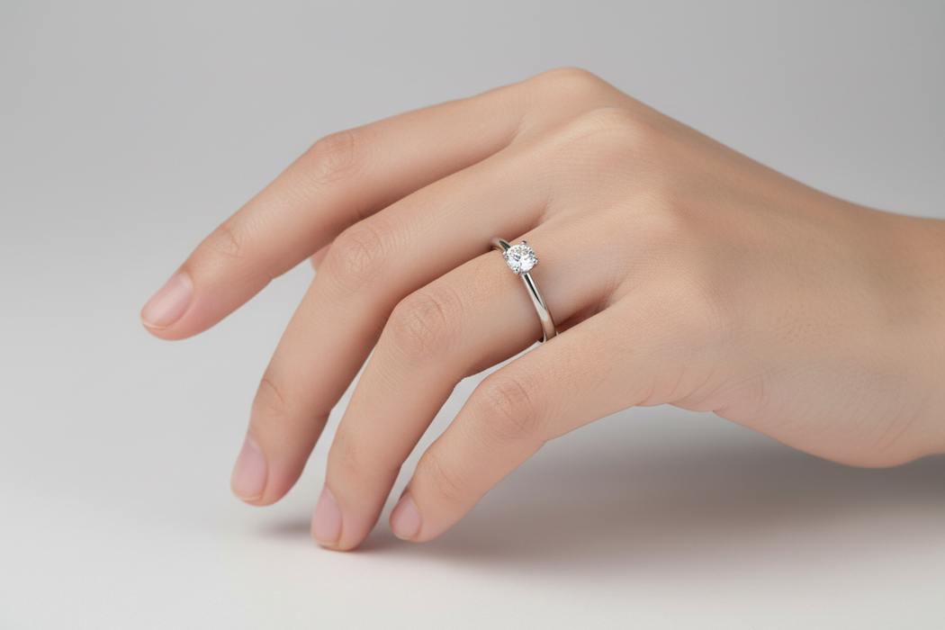 Anello Solitario  Luce ct 0,30