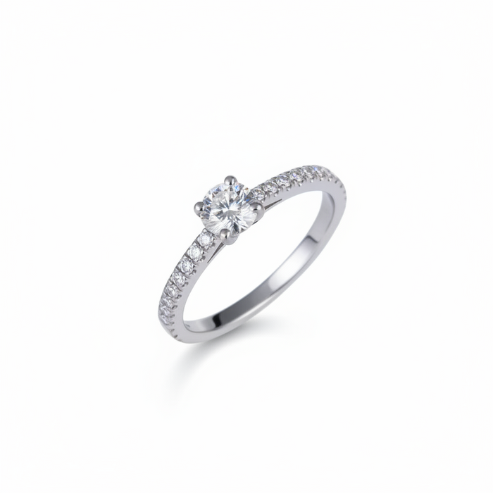 Anello Solitario con Diamanti