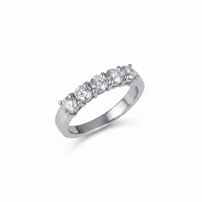 Anello Eternity in Oro Bianco con Diamanti