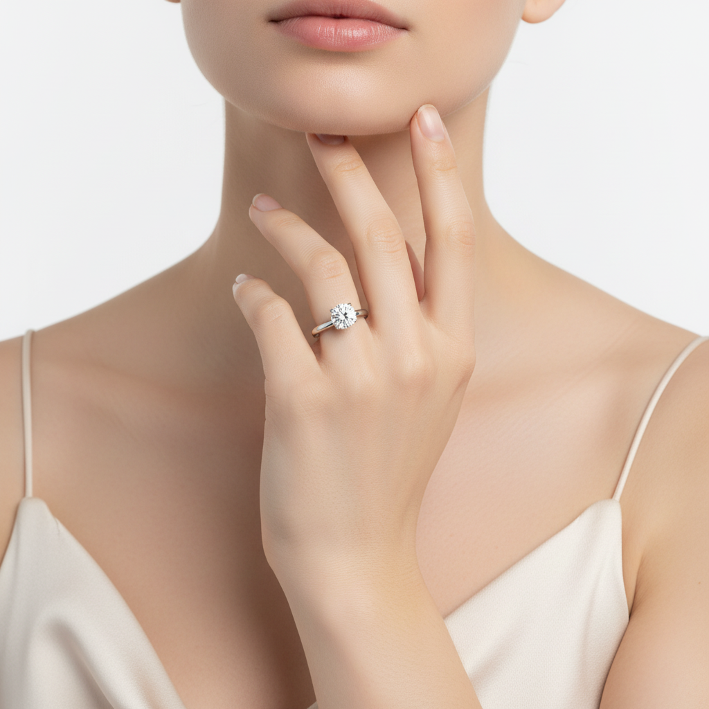 Anello Solitario con Diamante     ct .1,52