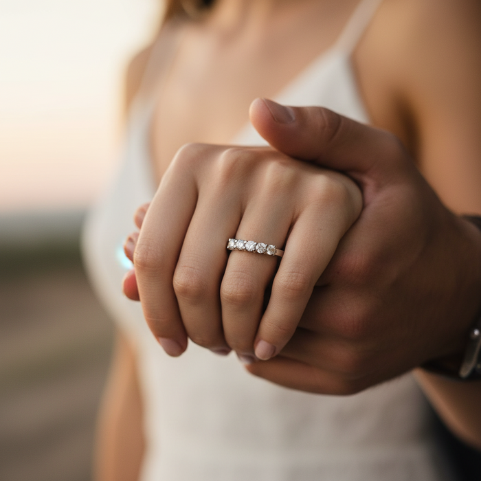 Anello Demi-Riviere Diamonds
