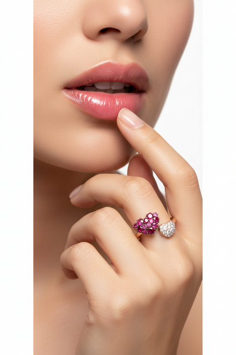 Anello Contrarié Cuori