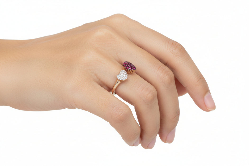 Anello Contrarié Cuori