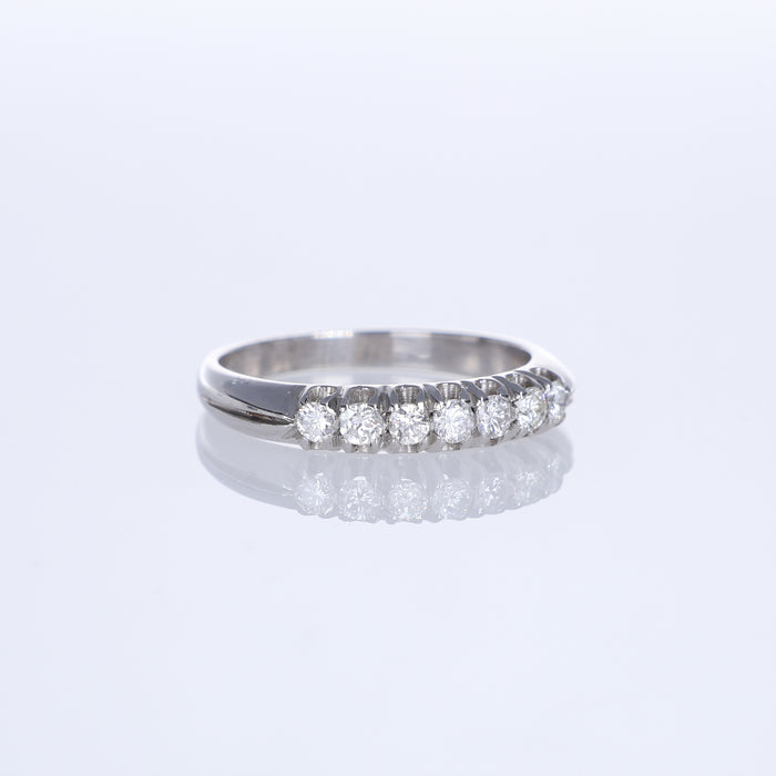 Anello Rivière in Oro Bianco 18kt con Diamanti Taglio Brillante