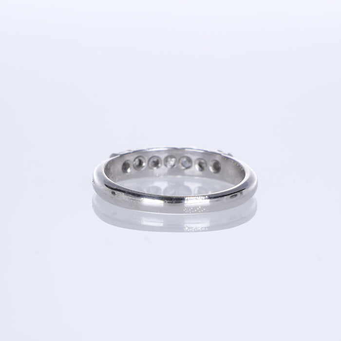 Anello Rivière in Oro Bianco 18kt con Diamanti Taglio Brillante