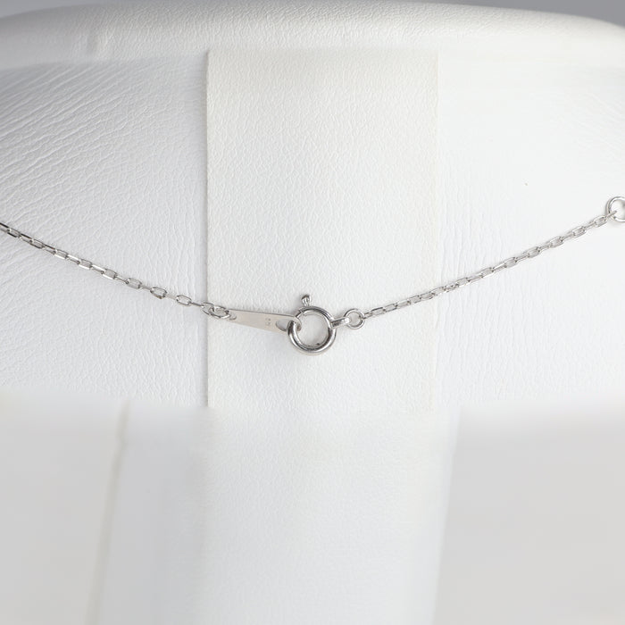 Pendente in Oro Bianco 18kt con Corallo Bianco, Zaffiri, Topazio, Quarzo e Diamanti