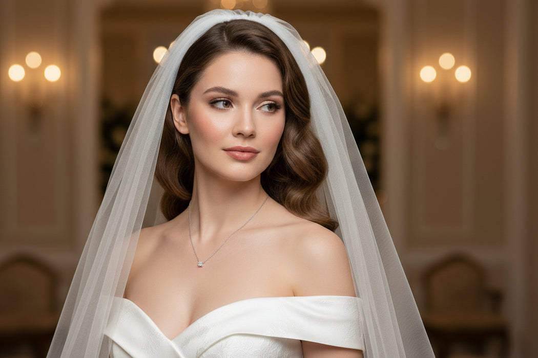 Collana con Pendente in Oro Bianco 18kt e Diamante Taglio Princess – 1.03 Ct