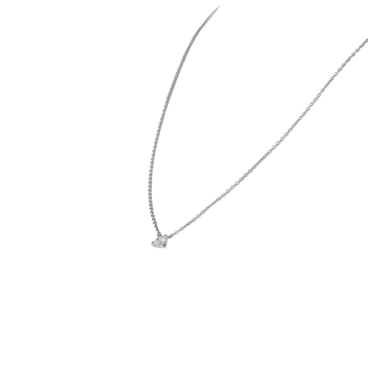 Ciondolo Solitario in Oro Bianco 18kt con Diamante Taglio Brillante – 0,30 Ct