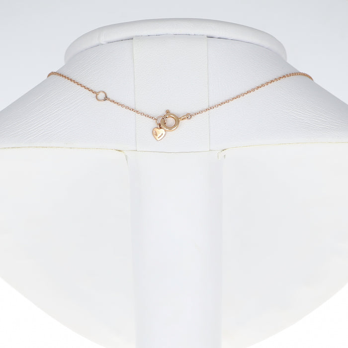 Collana in Oro Rosa 18 Carati con Stelle Pavé di Diamanti