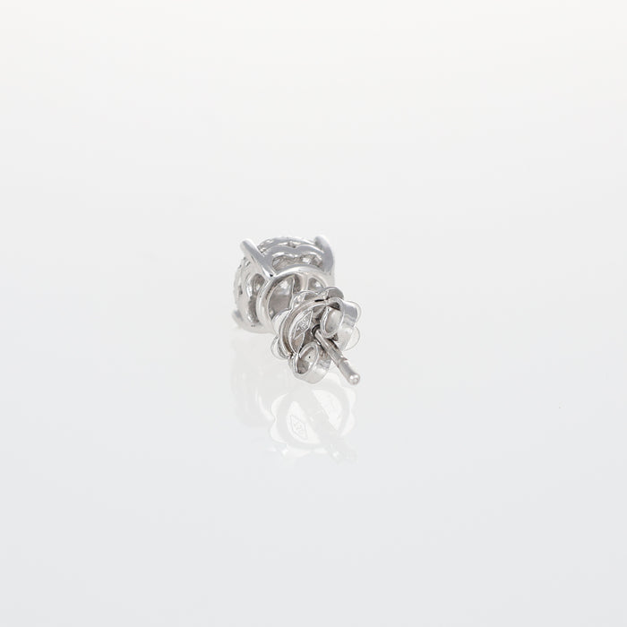 Orecchini a Lobo in Oro Bianco con Pavé di Diamanti