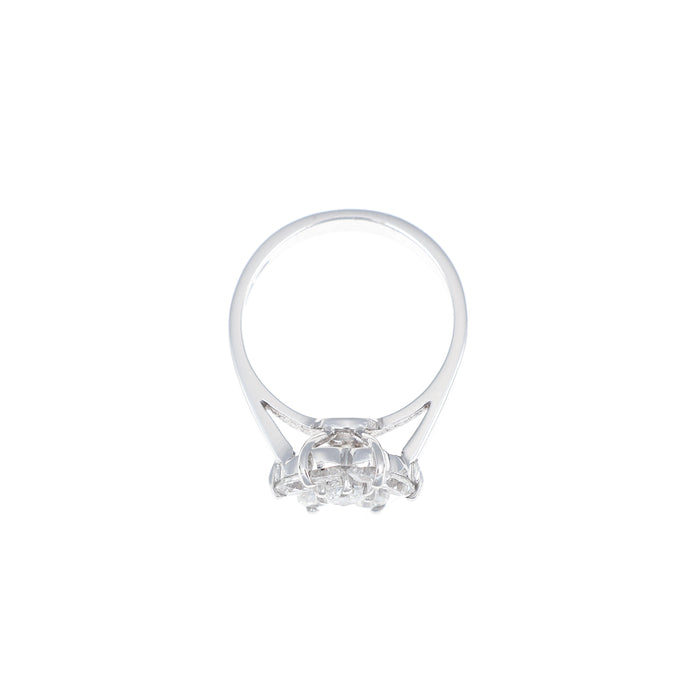 Anello Fiore in Oro Bianco 18kt con Diamanti