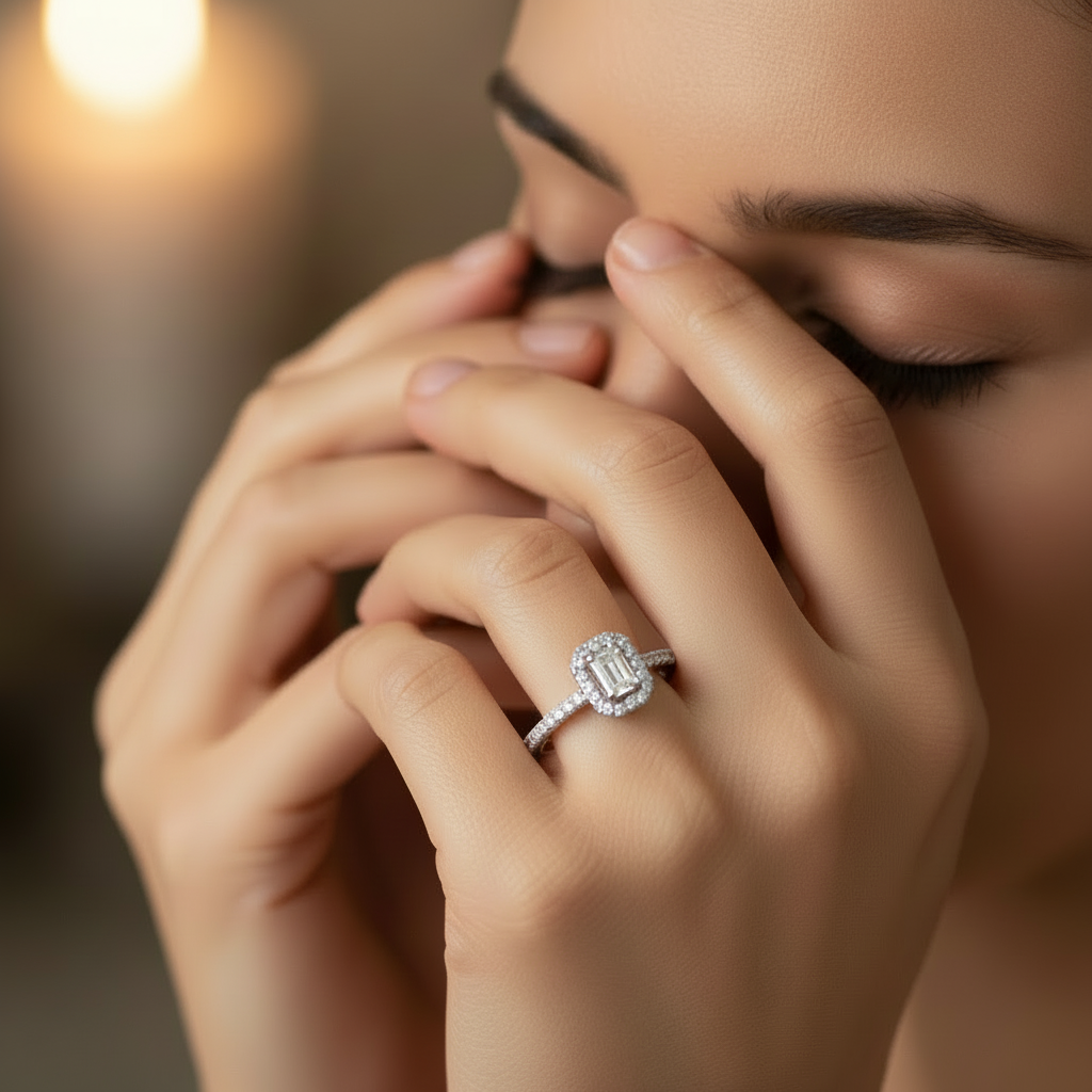Anello Hope Diamond Emerald