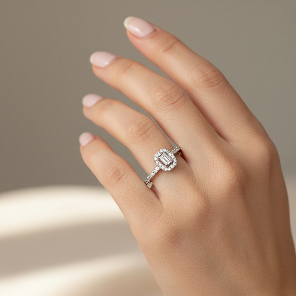 Anello Hope Diamond Emerald