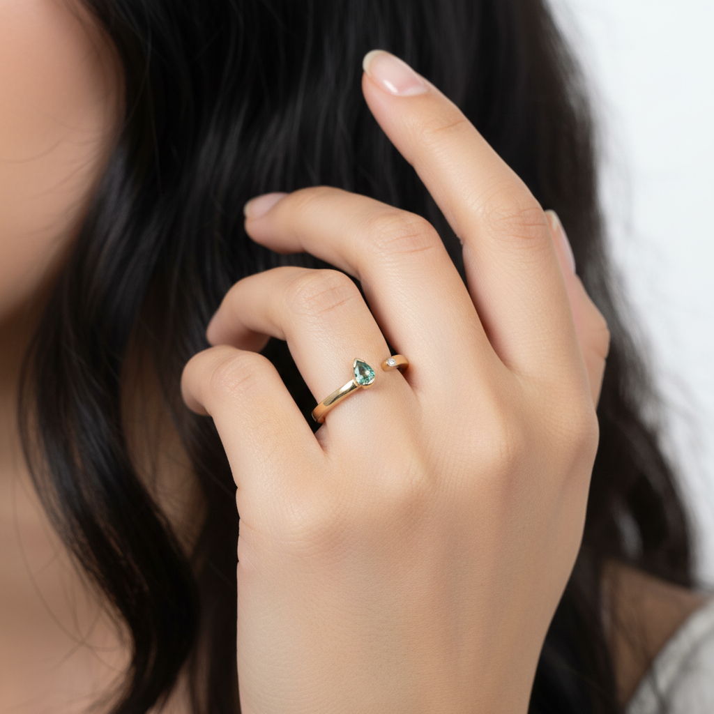 Anello Hope Green Drop