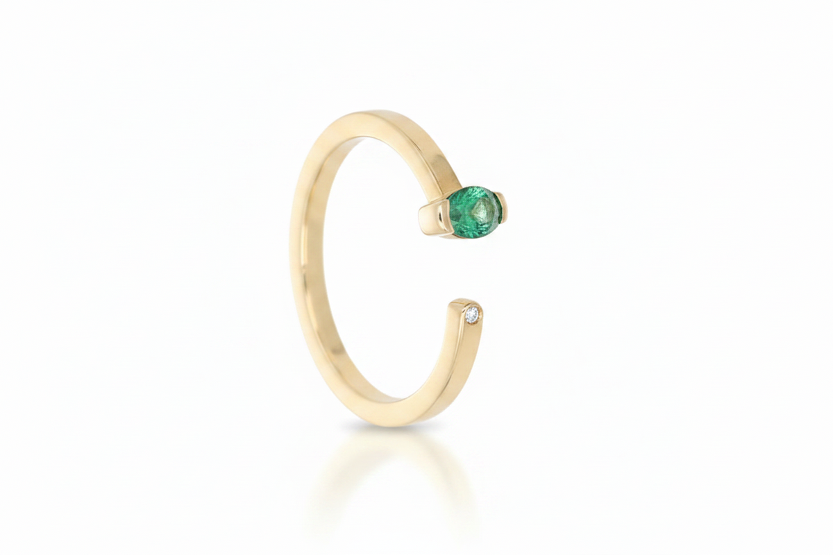 Anello Hope Green  Oval