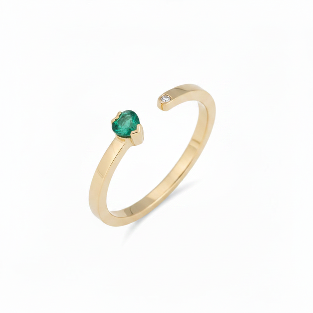Anello Hope Green Heart