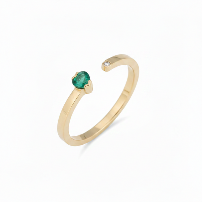 Anello Hope Green Heart