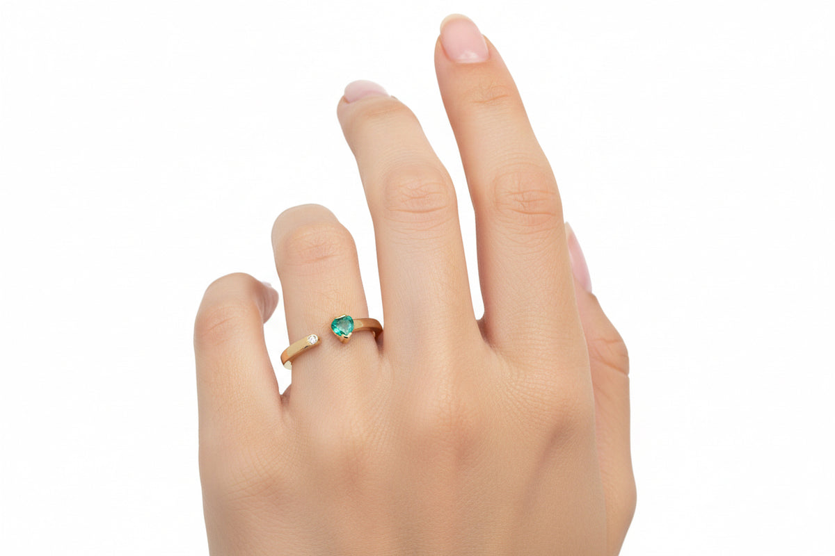 Anello Hope Green Heart