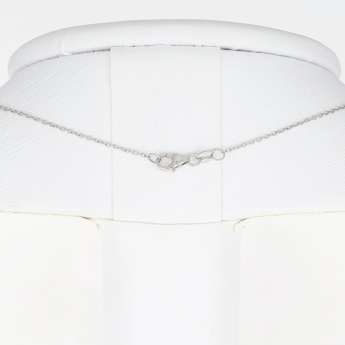 Ciondolo in Oro Bianco 18kt con Diamante Fancy Brownish Yellow e Contorno di Brillanti