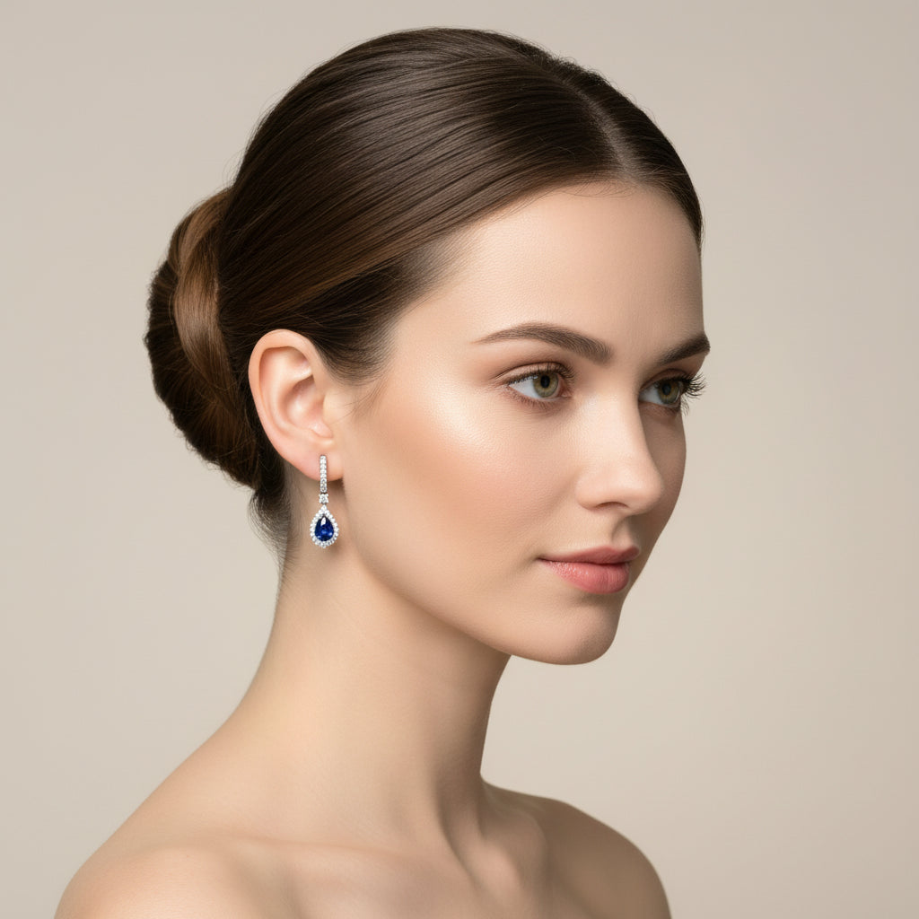 Orecchini Blu Drop