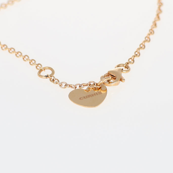 Bracciale in oro rosa 18kt con cuore in pavé di diamanti