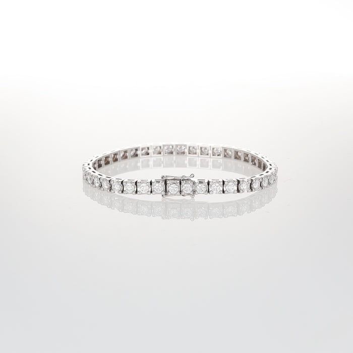 Bracciale Tennis in oro bianco con diamanti naturali