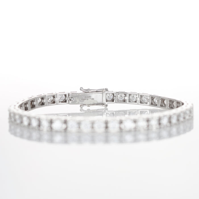 Bracciale Tennis in oro bianco con diamanti naturali