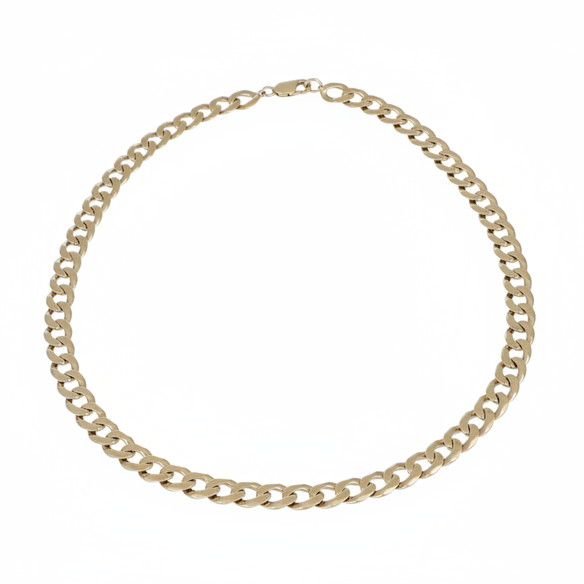 Catena a maglia groumette oro giallo   9 kt