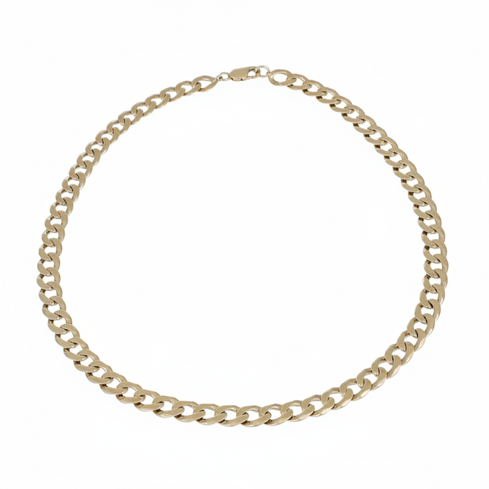 Catena a maglia groumette oro giallo   9 kt