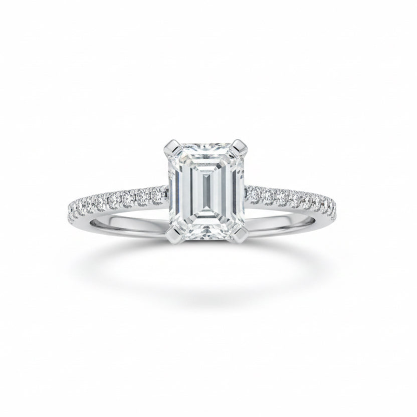 Anello Solitario  Baguette